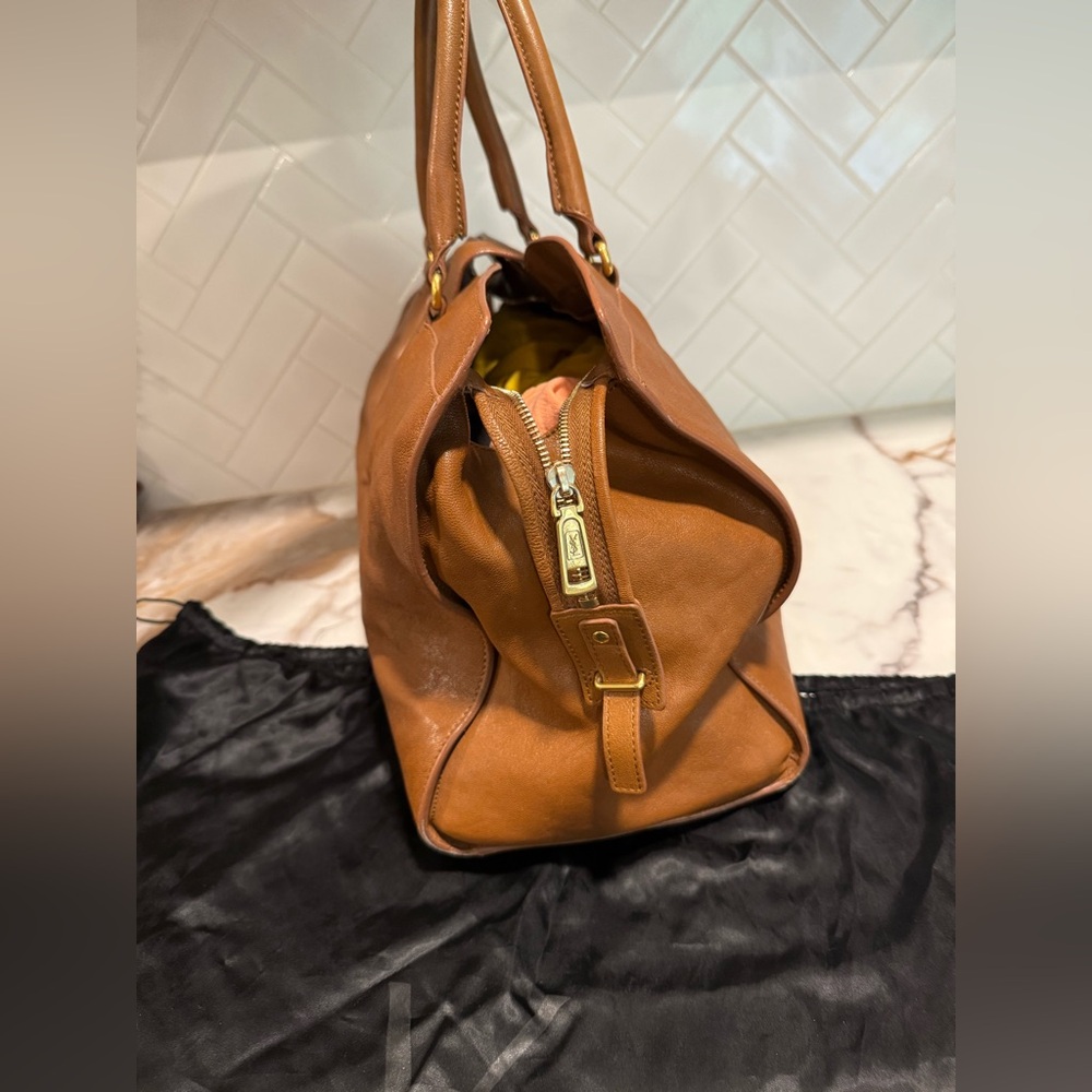 Yves Saint Laurent Brown Leather Medium Cabas Chyc Tote - Picture 5 of 15